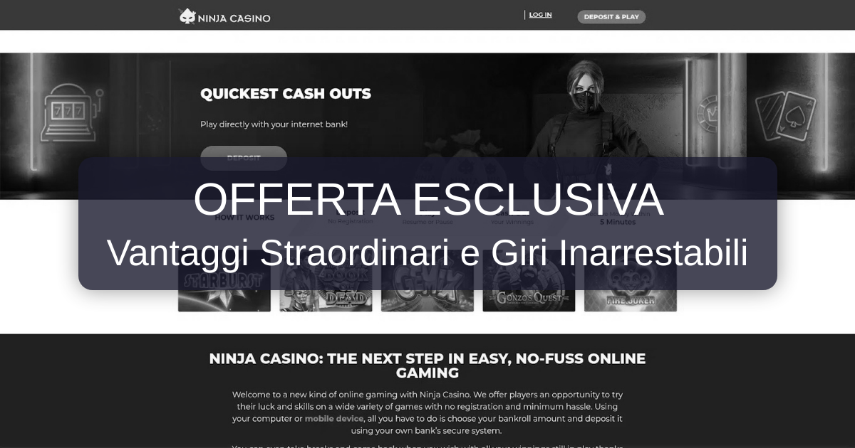 Scopri Ninja Casino Online in Italia